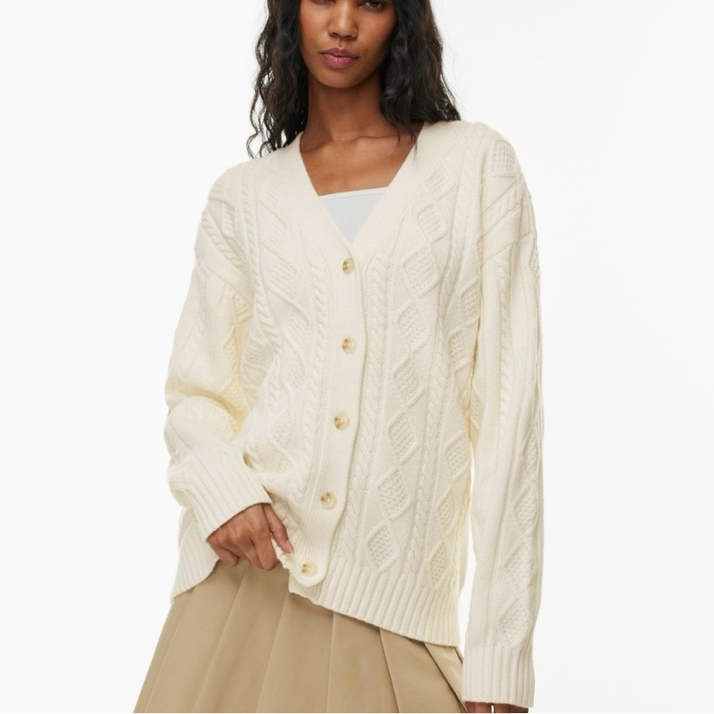 Aritzia cable knit cardigan